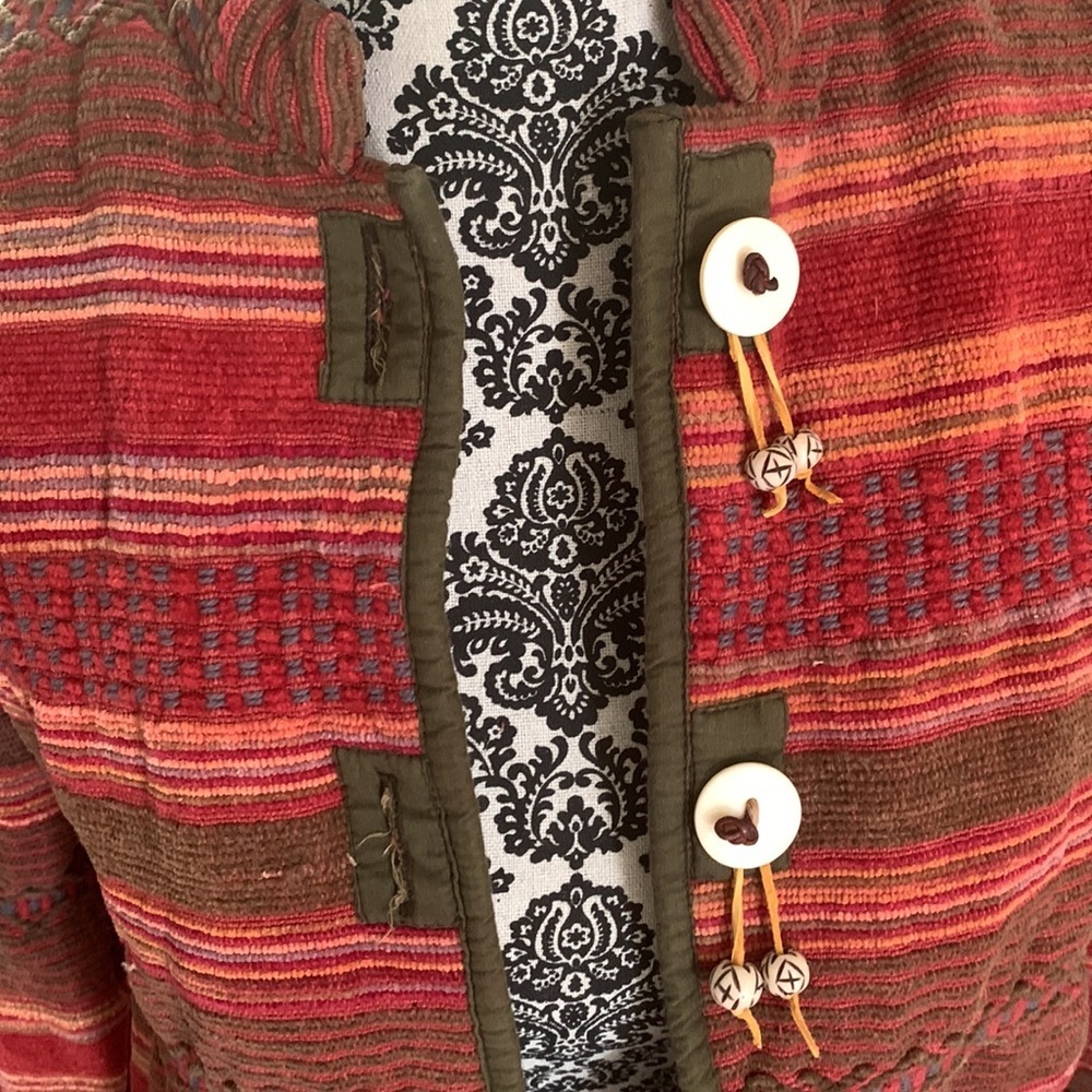 Flashback Stripe Tapestry Buttoned Jacket - image 7